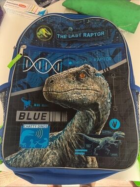 Kids Blue Dinosaur Backpack